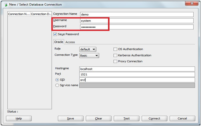 Database connection